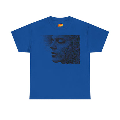 Face Line Drawing Portrait Graphic Art Tee Shirt