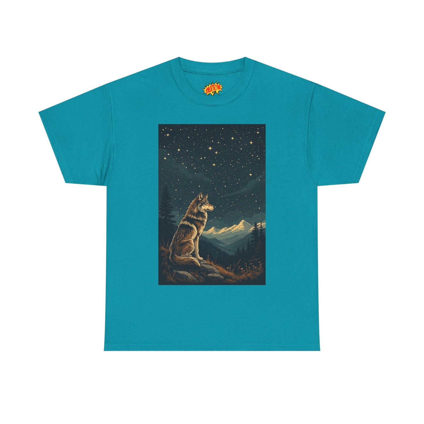 Mountain Wolf with Starry Night T-Shirt *Multiple Colors*