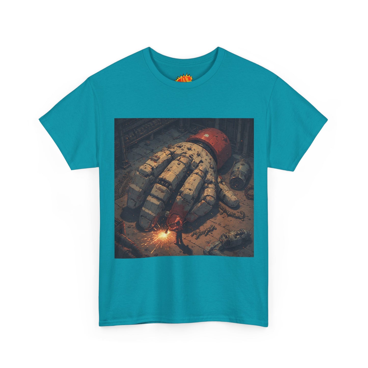 Anime Mech Factory Welder w/Giant Robot Hand T-Shirt *Multiple Colors*