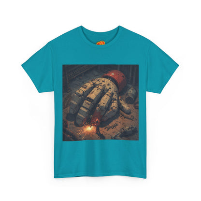 Anime Mech Factory Welder w/Giant Robot Hand T-Shirt