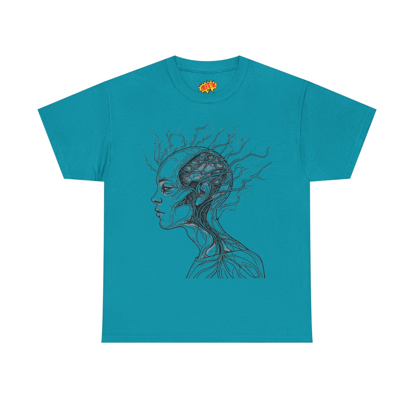 Anatomy Line Drawing Face Graphic Art Tee Shirt *Multiple Colors*