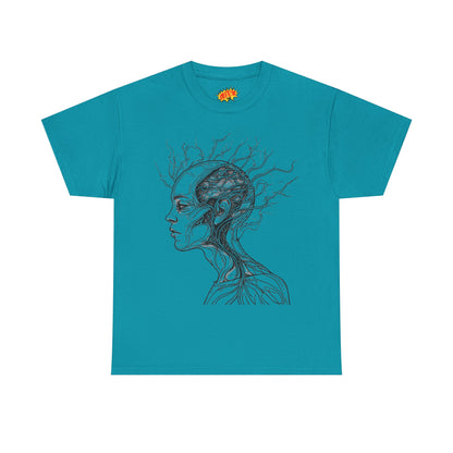 Anatomy Line Drawing Face Graphic Art Tee Shirt