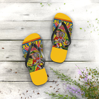 Planet Comics #2 Flip Flops Yellow *Multiple Sizes Available*