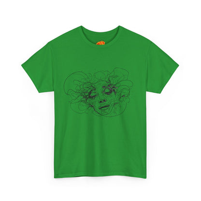 Abstract Face Line Drawing Graphic Art Tee Shirt