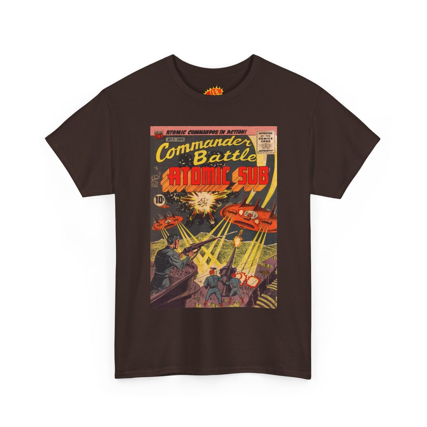 Commander Battle Atomic Sub No. 7 Comic Tee Shirt *Multiple Colors*