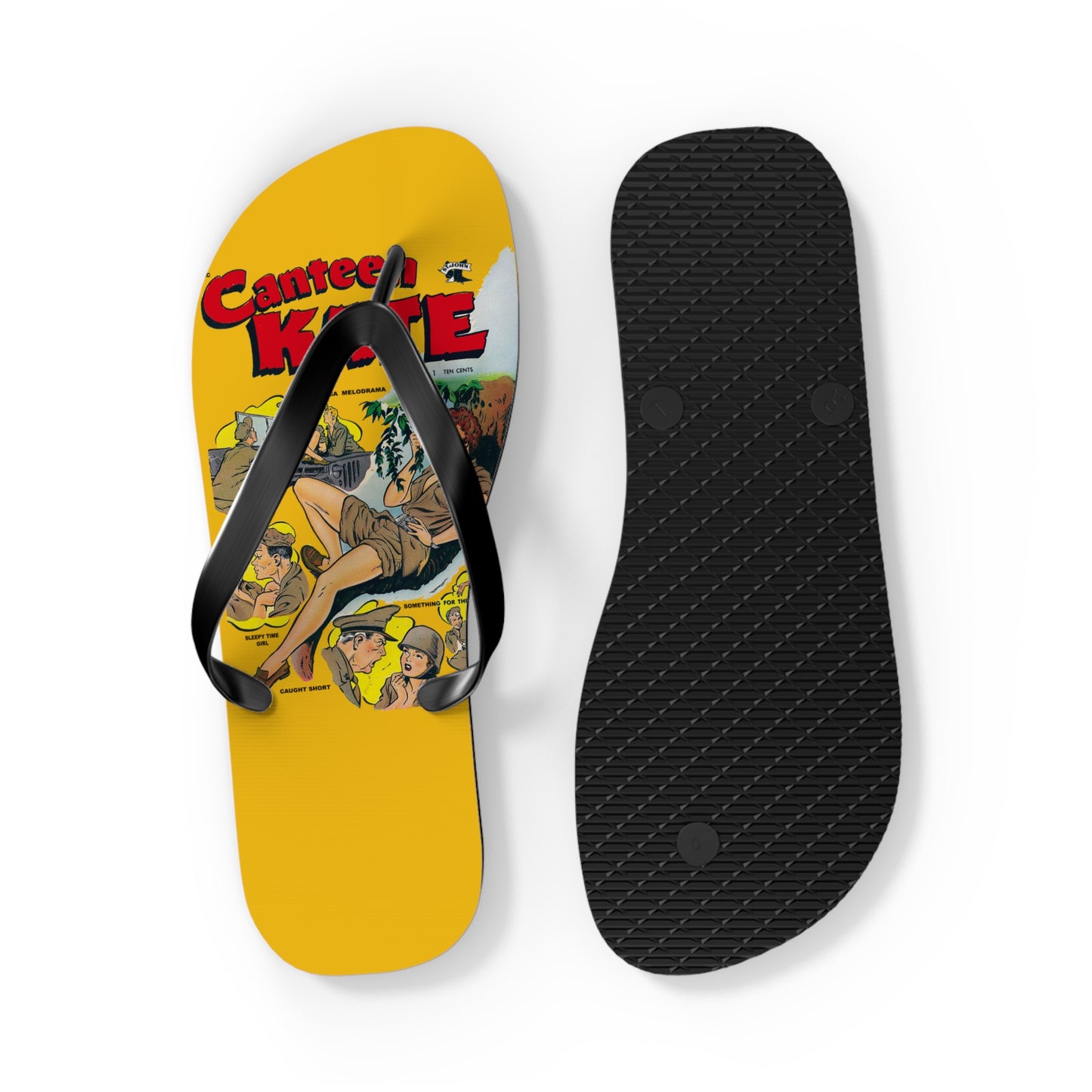 Canteen Kate #1 Flip Flops Yellow *Multiple Sizes Available*