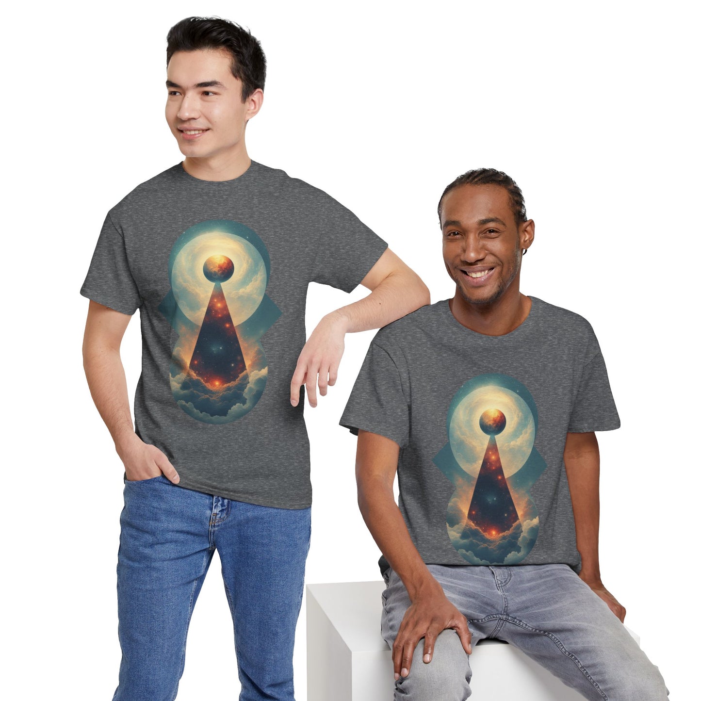 Geometric Galaxy Graphic Space Art Tee Shirt *Multiple Colors*