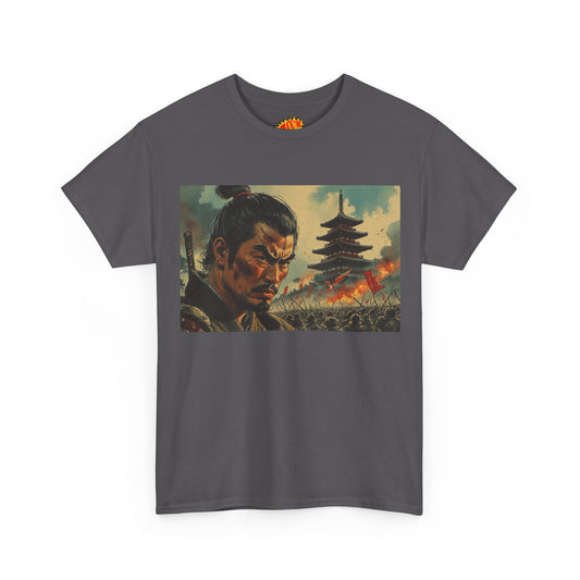 Samurai Warrior Battle Scene Vintage Style T-Shirt *Multiple Colors*