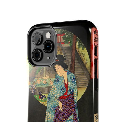 Oji Waterfall by Toyohara Chikanobu, 1890 iPhone Case *Many Sizes Available*