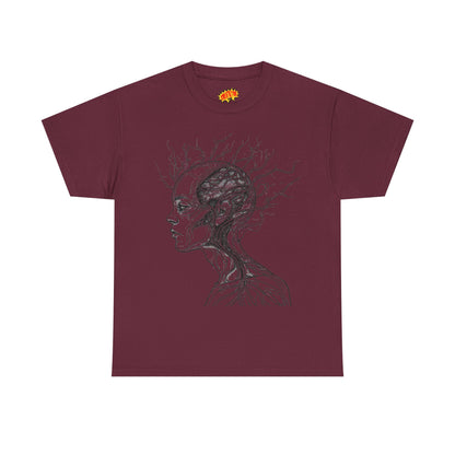 Anatomy Line Drawing Face Graphic Art Tee Shirt