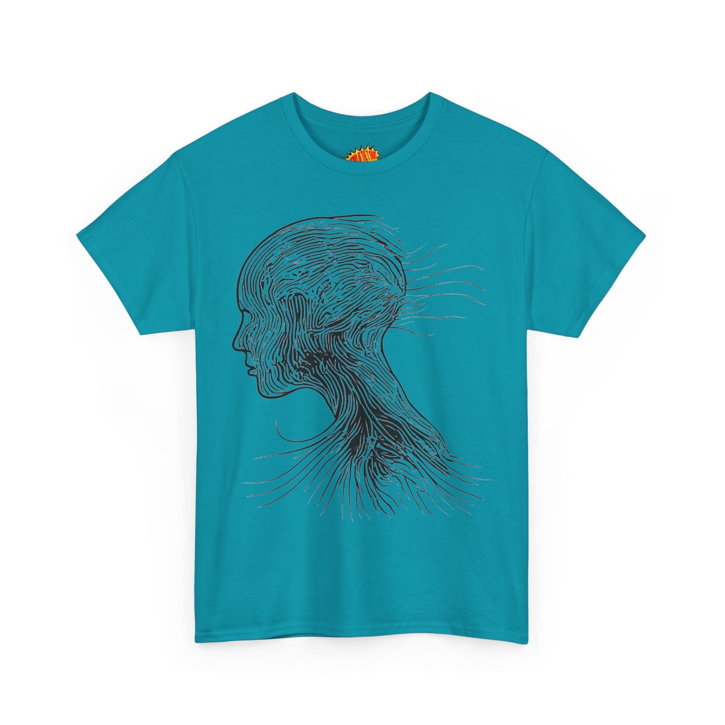 Face Silhouette Line Drawing Graphic Art Tee Shirt *Multiple Colors*