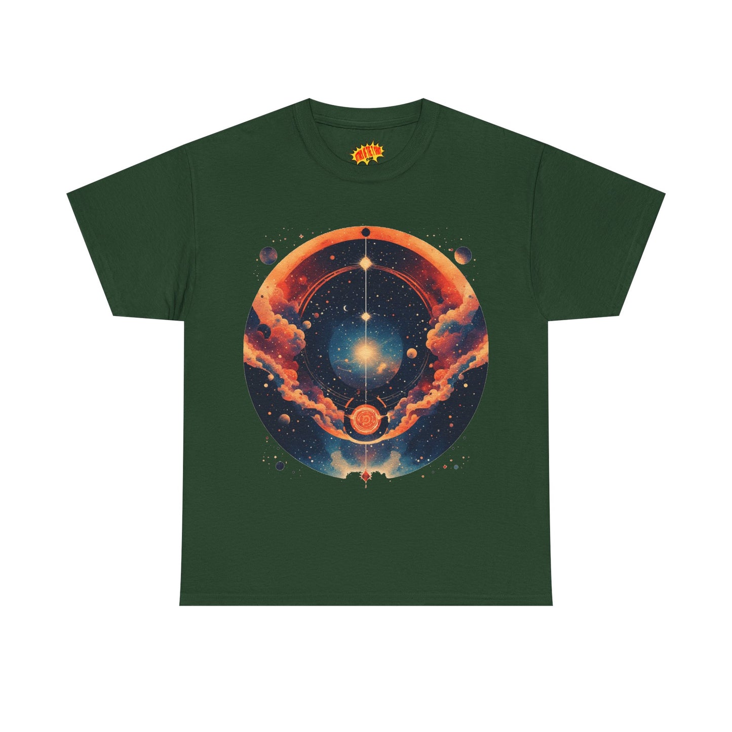 Round Galaxy Graphic Tee Shirt *Multiple Colors*