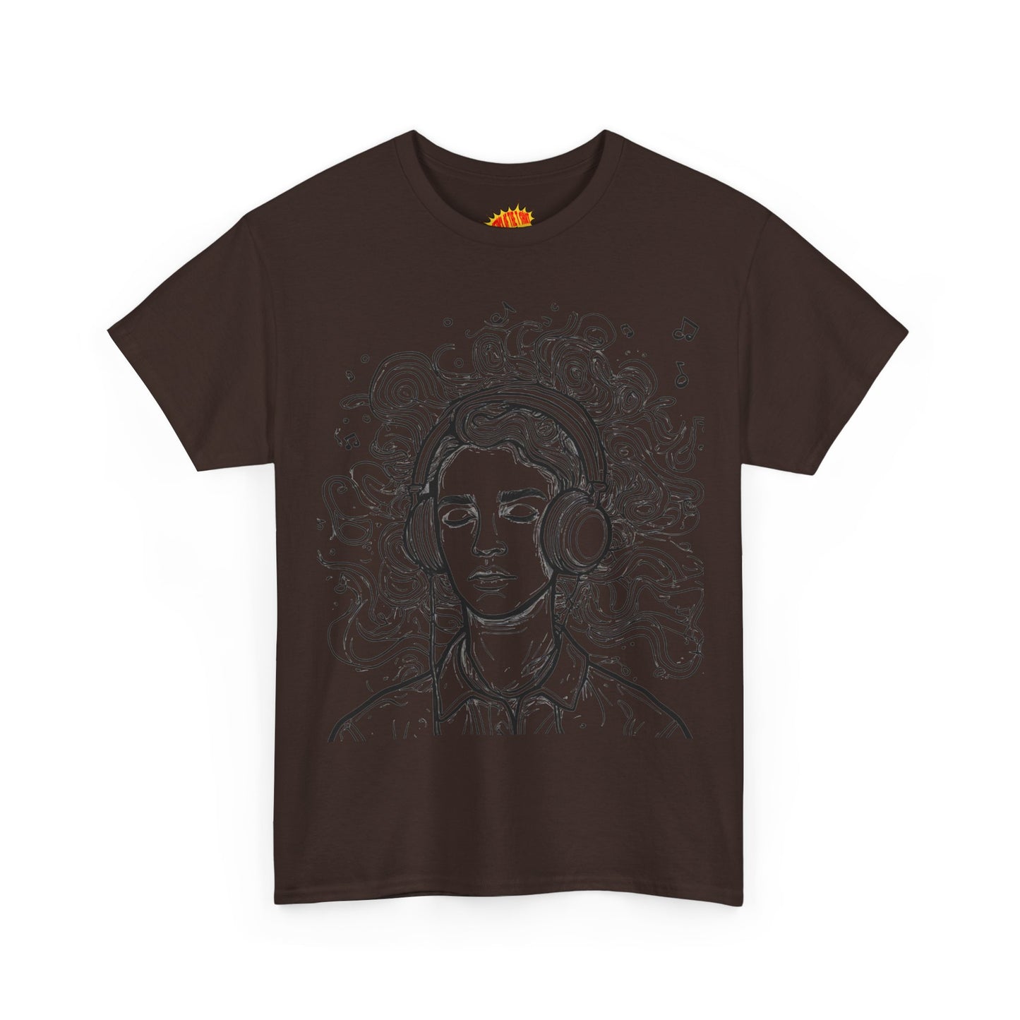 Line Drawing Portrait Graphic Music Art Tee Shirt *Multiple Colors*