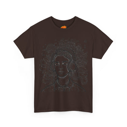 Line Drawing Portrait Graphic Music Art Tee Shirt