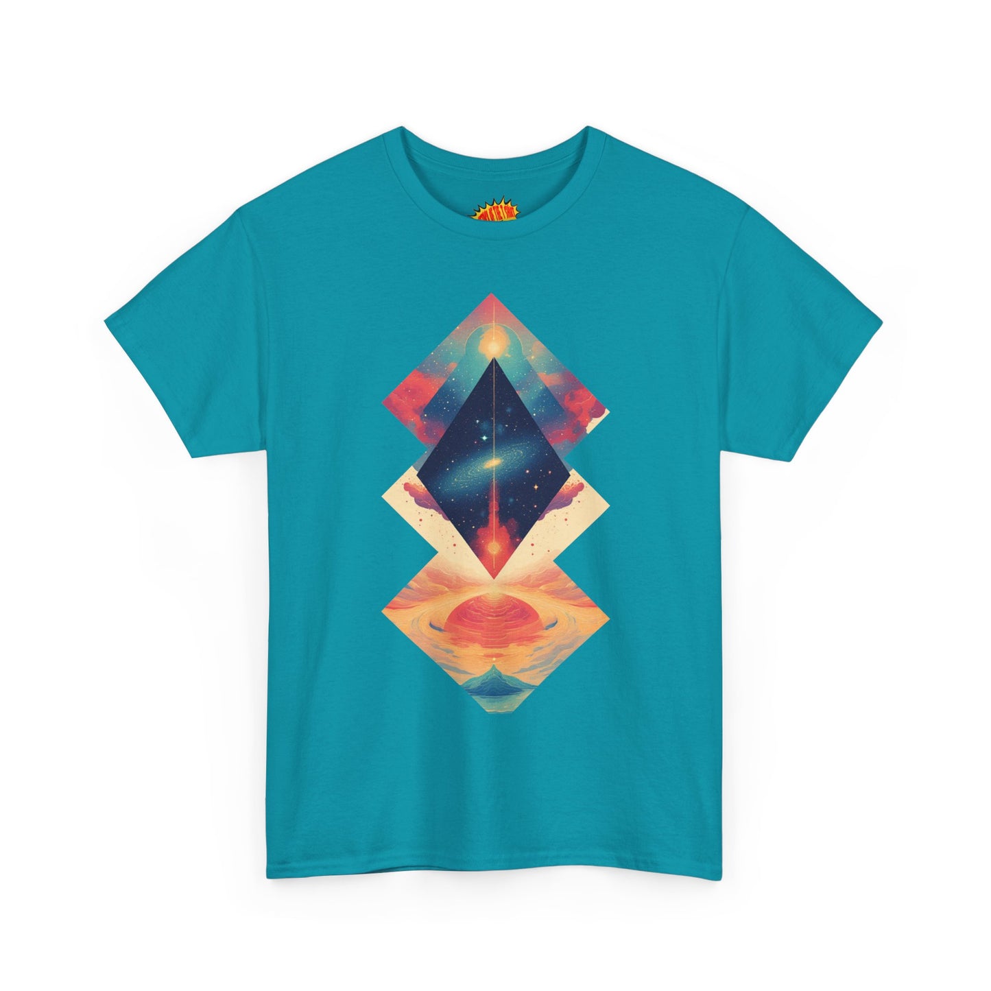 Geometric Shape Galaxy Graphic Space Art Tee Shirt *Multiple Colors*