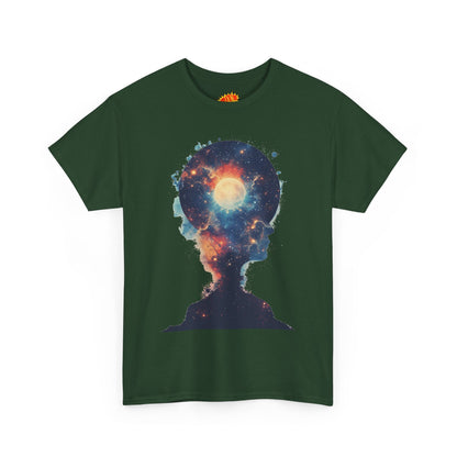 Abstract Galaxy Nebula Art w/Face Graphic Tee Shirt