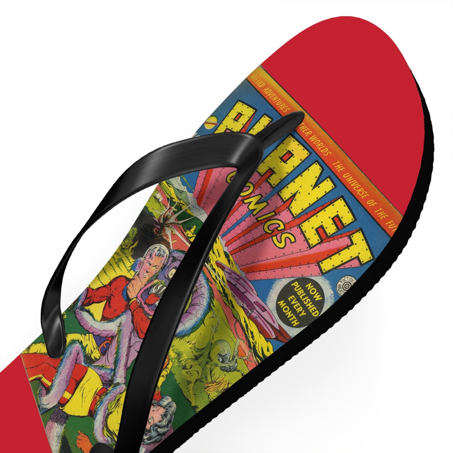 Planet Comics #2 Flip Flops Red *Multiple Sizes Available*