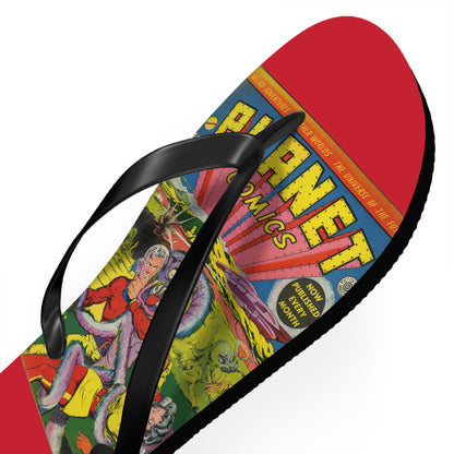 Planet Comics #2 Flip Flops Red *Multiple Sizes Available*
