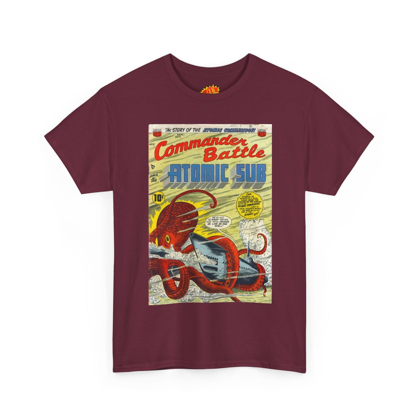 Commander Battle Atomic Sub No. 2 Comic Tee Shirt *Multiple Colors*