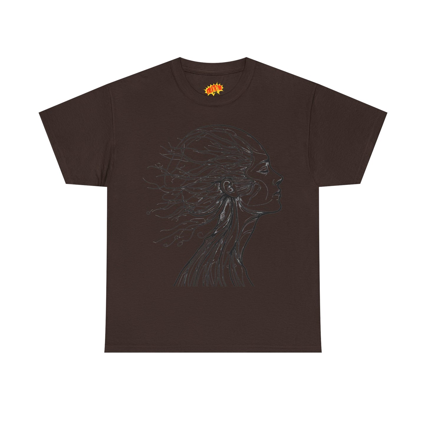 Flowing Line Drawing Face Graphic Art Tee Shirt *Multiple Colors*