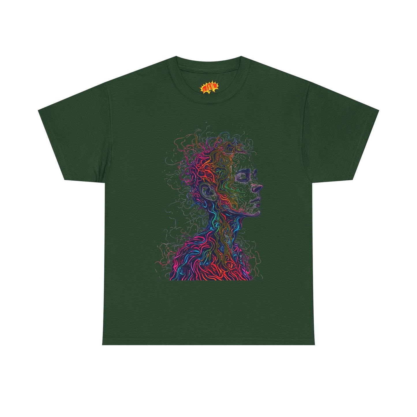 Multicolor Line Drawing Human Graphic Art Tee Shirt *Multiple Colors*