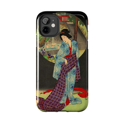 Oji Waterfall by Toyohara Chikanobu, 1890 iPhone Case *Many Sizes Available*