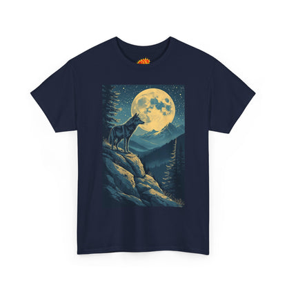 Mountain Wolf Full Moon Scene T-Shirt