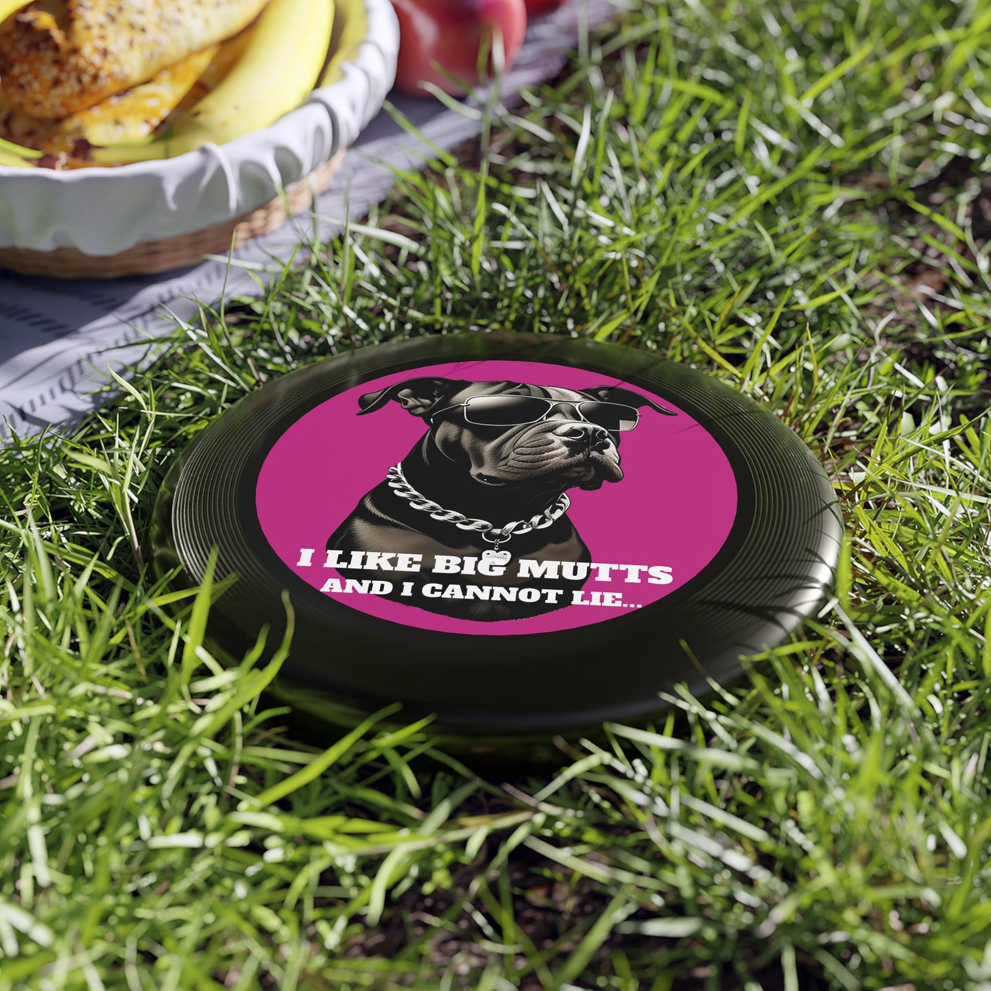 Dog with Sunglasses I Like Big Mutts Frisbee
