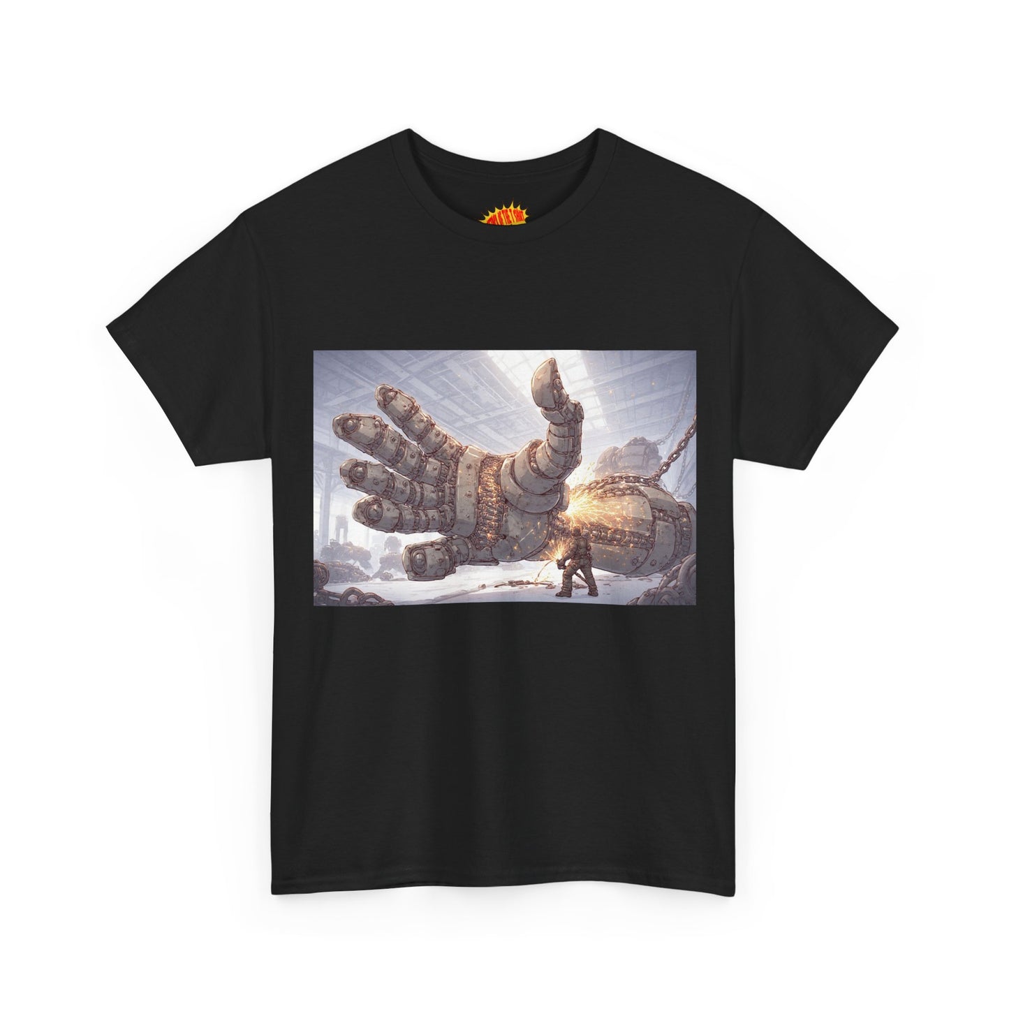 Anime Factory Welder w/Mech Robot Hand T-Shirt *Multiple Colors*