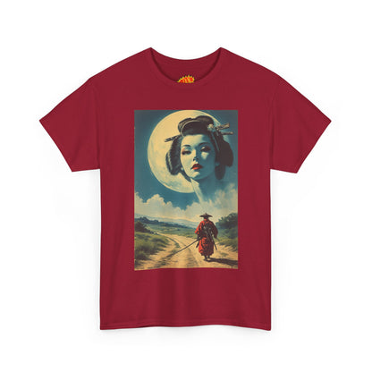 Travelling Samurai w/Moon Geisha Woman T-Shirt