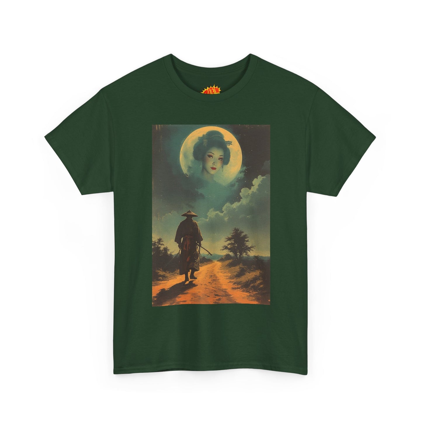 Walking Samurai w/Full Moon Woman T-Shirt *Multiple Colors*
