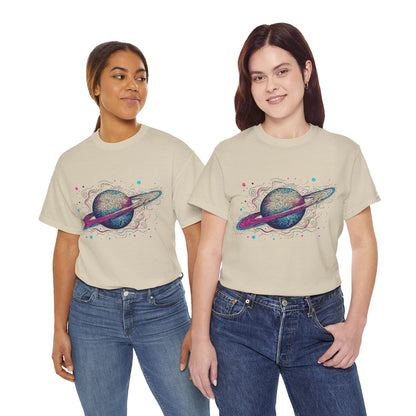Ringed Planet Space Art Graphic Tee Shirt