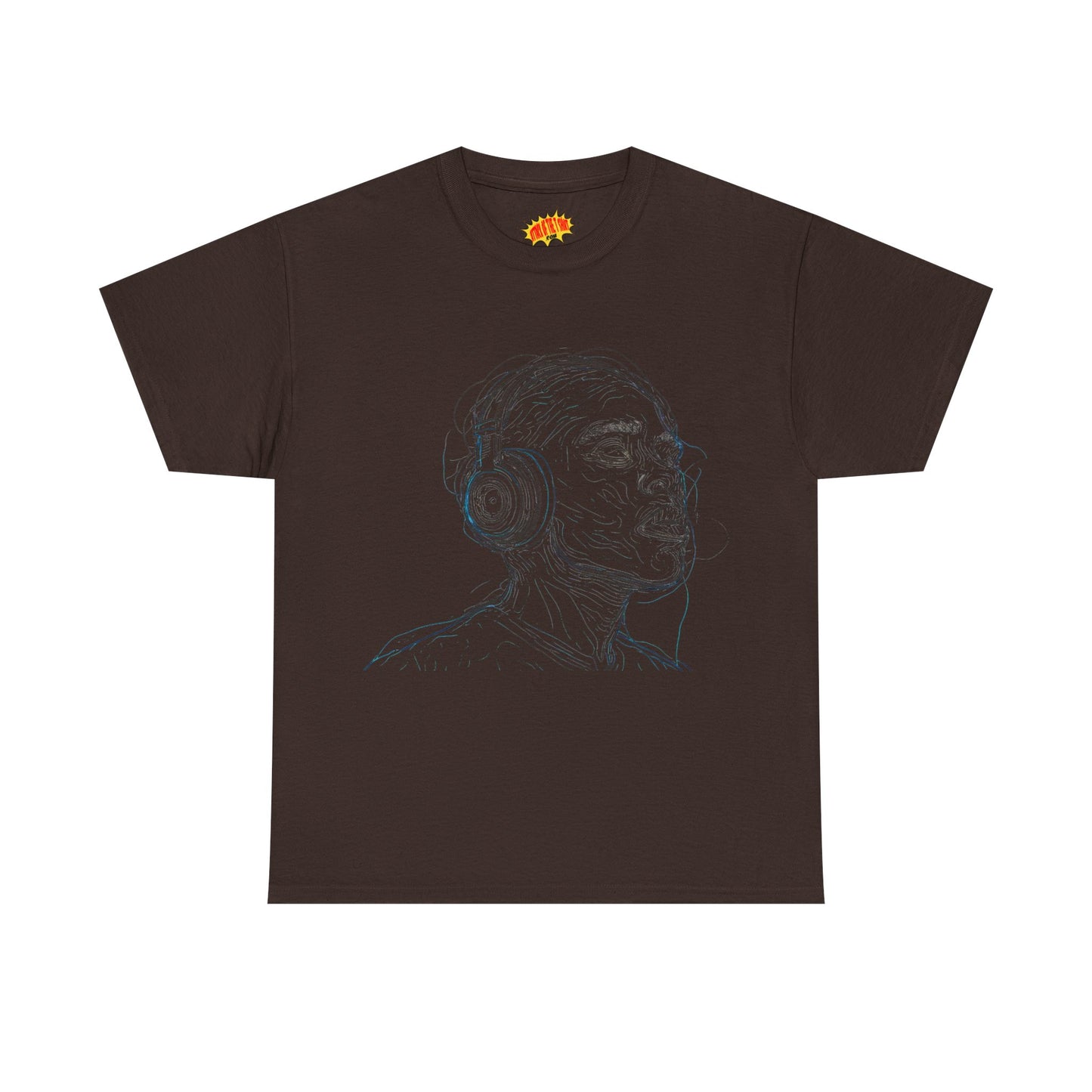 Line Drawing Portrait Graphic Music Art Tee Shirt *Multiple Colors*