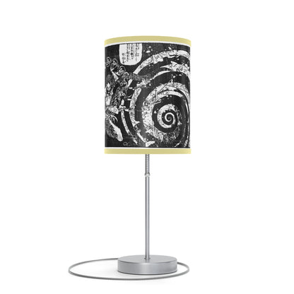 Destruction by Hokusai Japanese Woodcut Lamp