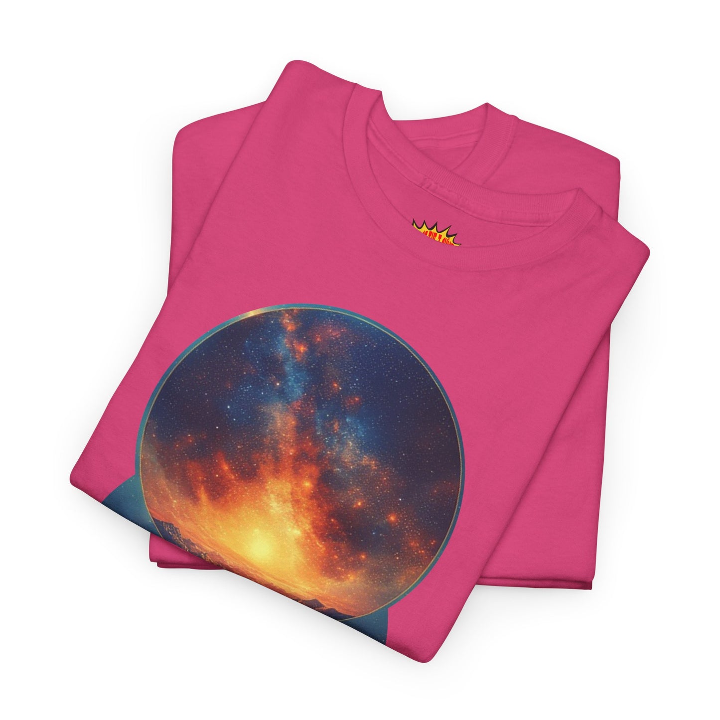 Round Cosmic Galaxy Graphic Art Tee Shirt *Multiple Colors*