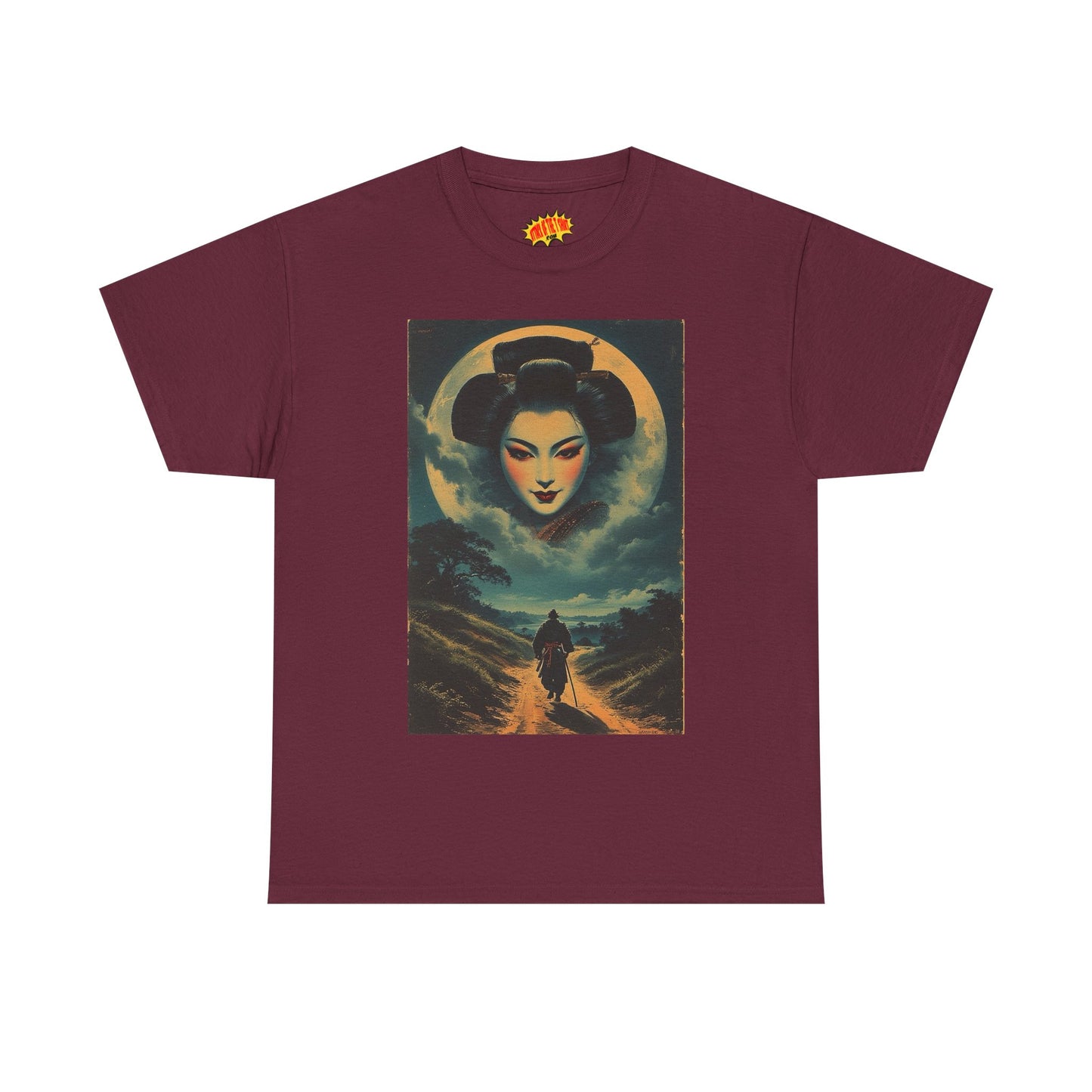 Walking Samurai w/Geisha Moon T-Shirt *Multiple Colors*