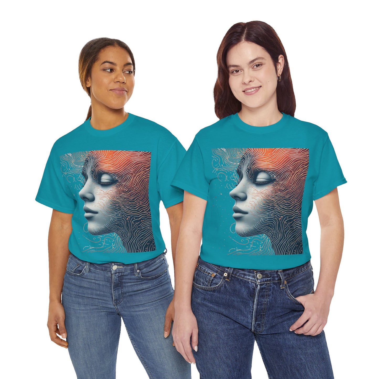 Graphic Art Face Tee Shirt *Multiple Colors*