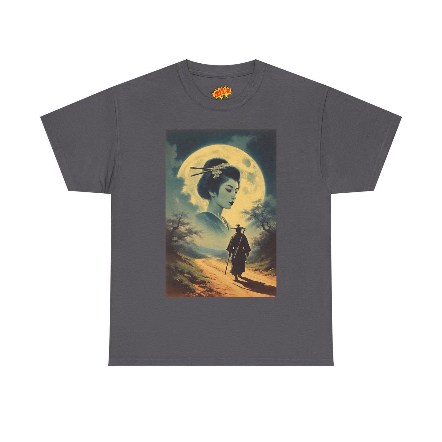 Walking Samurai w/Full Moon Woman T-Shirt *Multiple Colors*