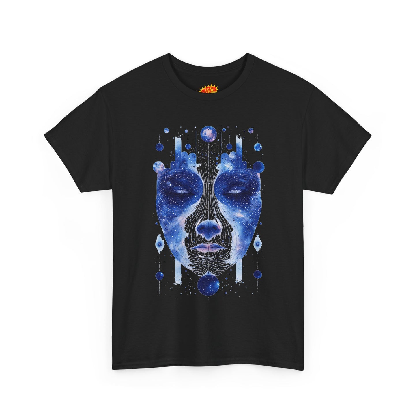 Cosmic Face Galaxy Graphic Space Art Tee Shirt *Multiple Colors*