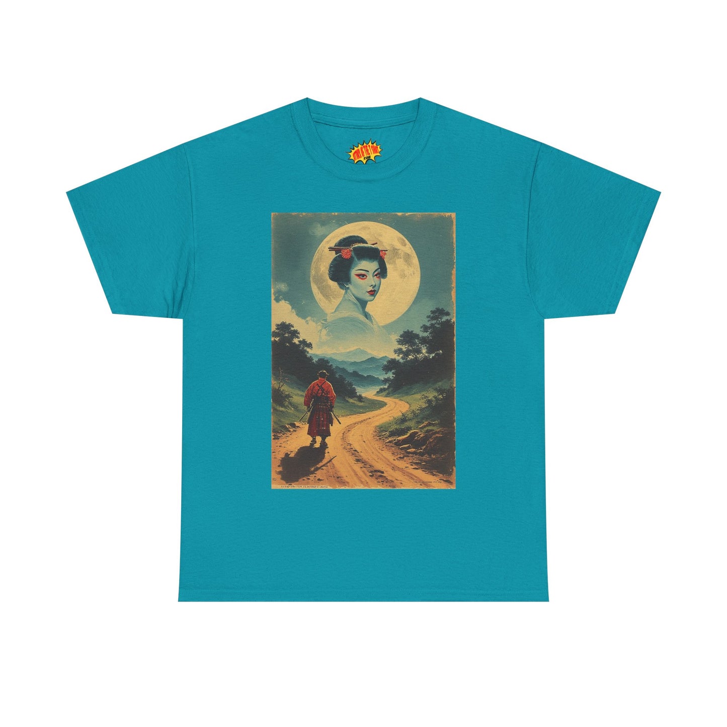 Walking Samurai w/Cloud Moon Woman T-Shirt *Multiple Colors*