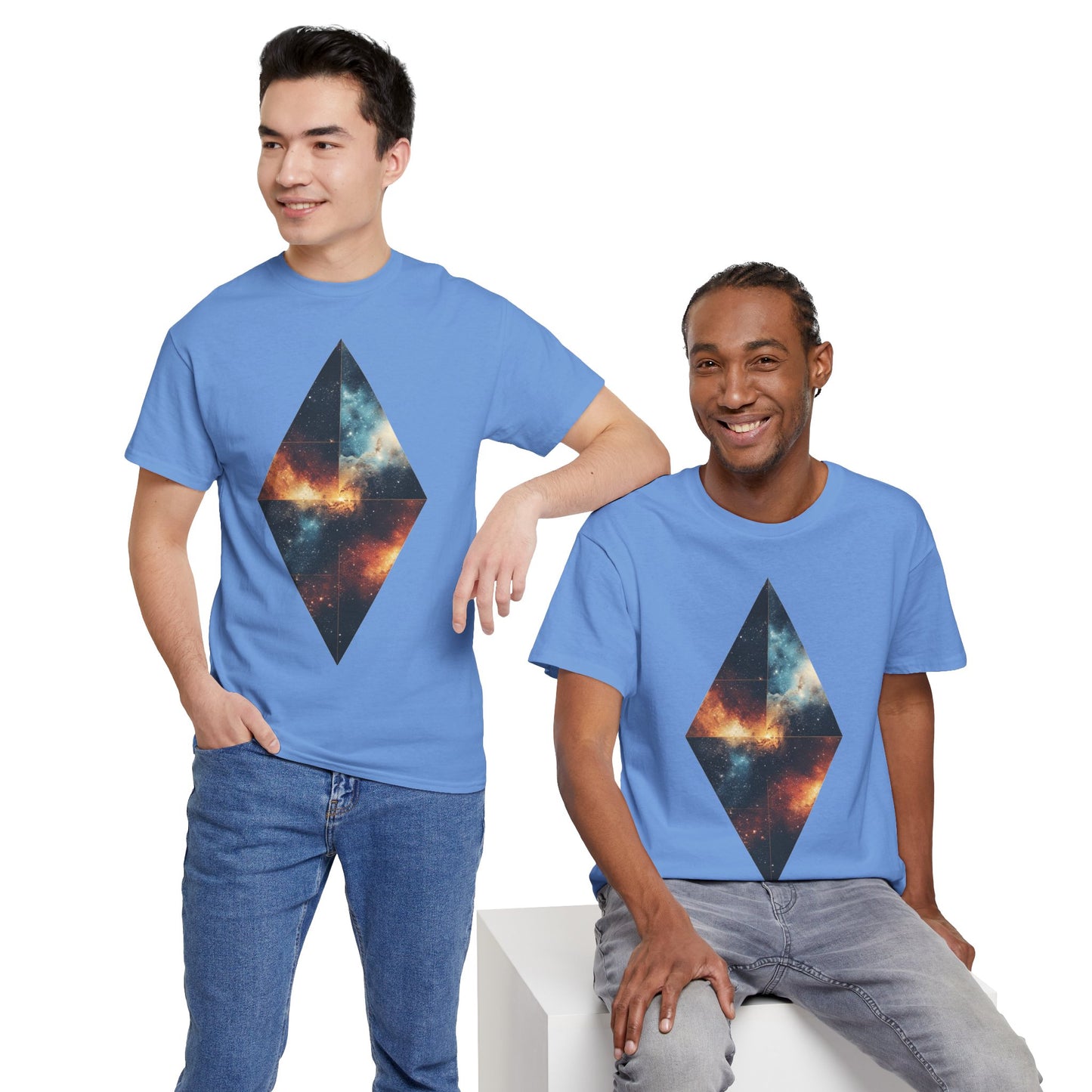 Diamond Shape Nebula Graphic Space Art Tee Shirt *Multiple Colors*
