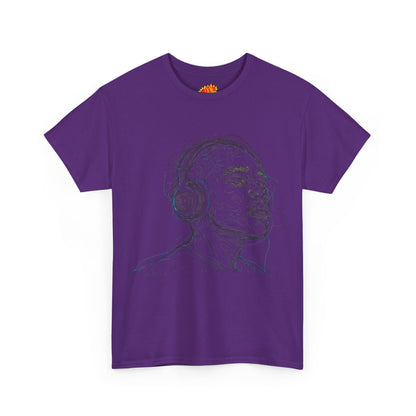 Line Drawing Portrait Graphic Music Art Tee Shirt