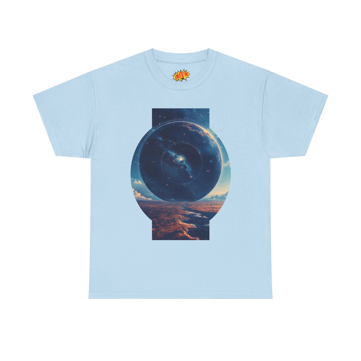 Round Galaxy Space Graphic Art Tee Shirt *Multiple Colors*