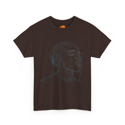 Line Drawing Portrait Graphic Music Art Tee Shirt