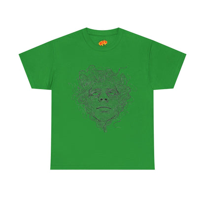 Human Face Line Drawing Graphic Art Tee Shirt
