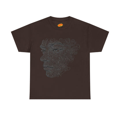 Human Face Silhouette Line Drawing Graphic Art Tee Shirt