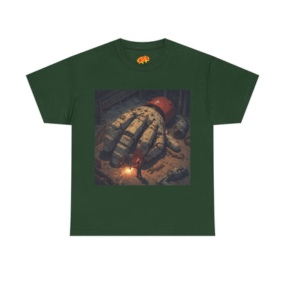 Anime Mech Factory Welder w/Giant Robot Hand T-Shirt