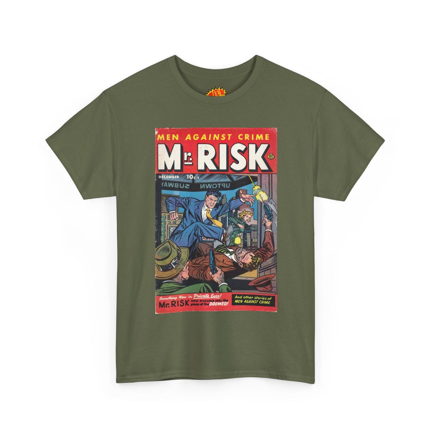Mr. Risk December Comic Tee Shirt *Multiple Colors*