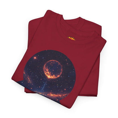 Cosmic Meditation w/Planet Space Graphic Art Tee Shirt