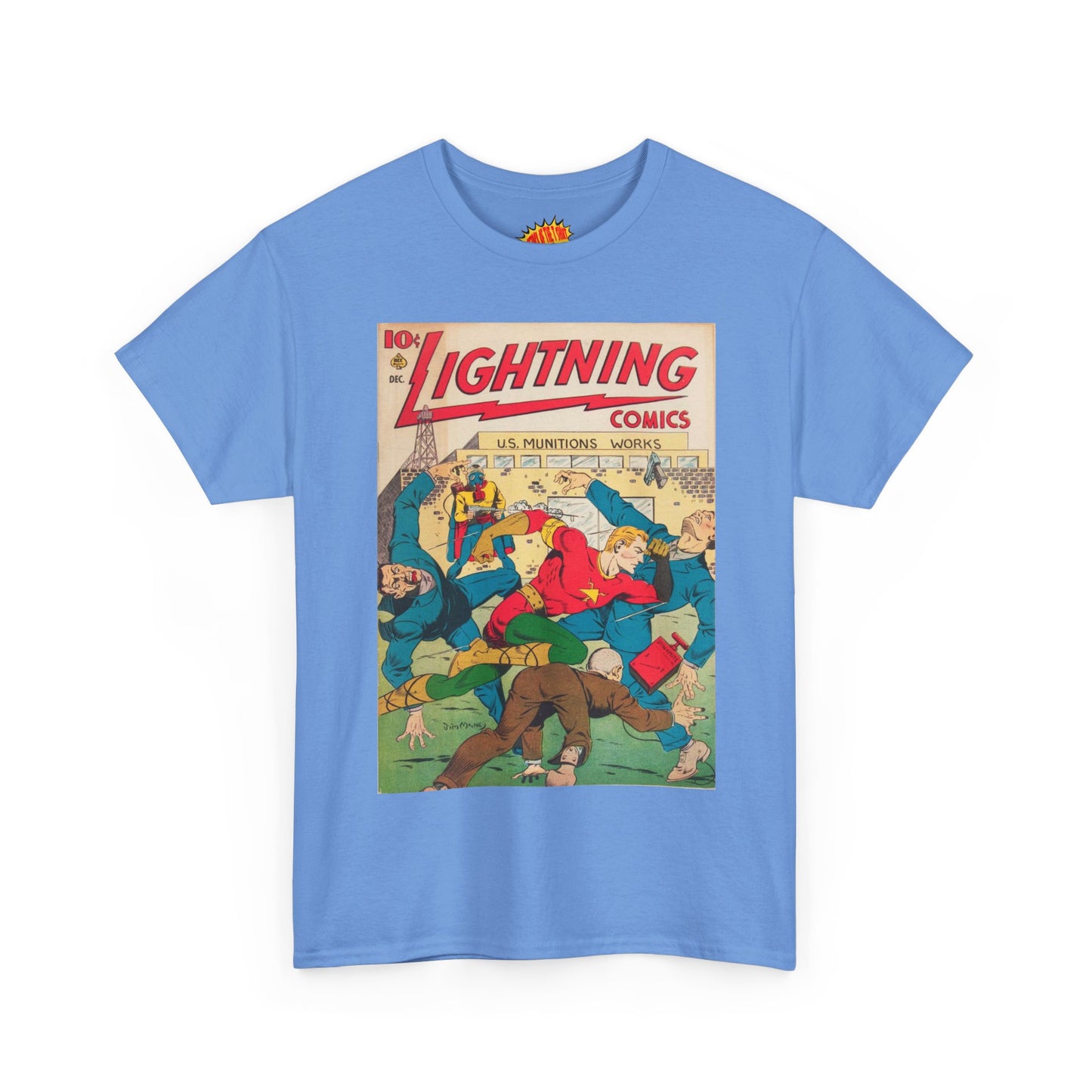 Lightning Comics Dec. Comic Tee Shirt *Multiple Colors*
